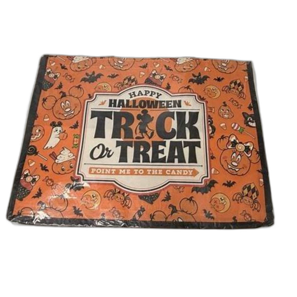 Disney Parks Happy Halloween Reusable Tote Bag Mickey Mouse Trick Or Treat Candy